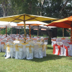 600 Pax Garden Wedding with Parasols Set Up Package