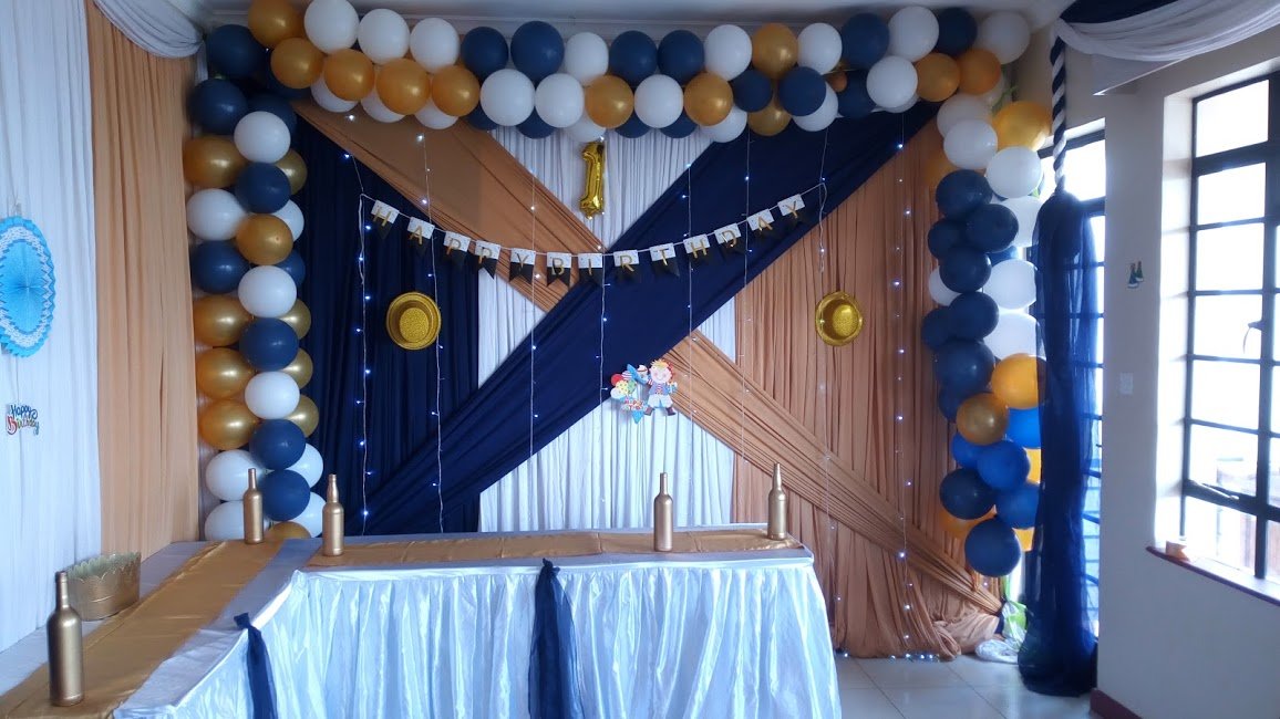 Birthday party tent decor for Joseph at Nairobi, West. Nairobi Expat