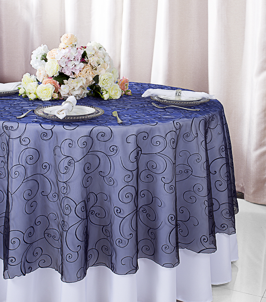 90-round-embroidered-organza-overlay-navyblue95023-1pc-pk-23